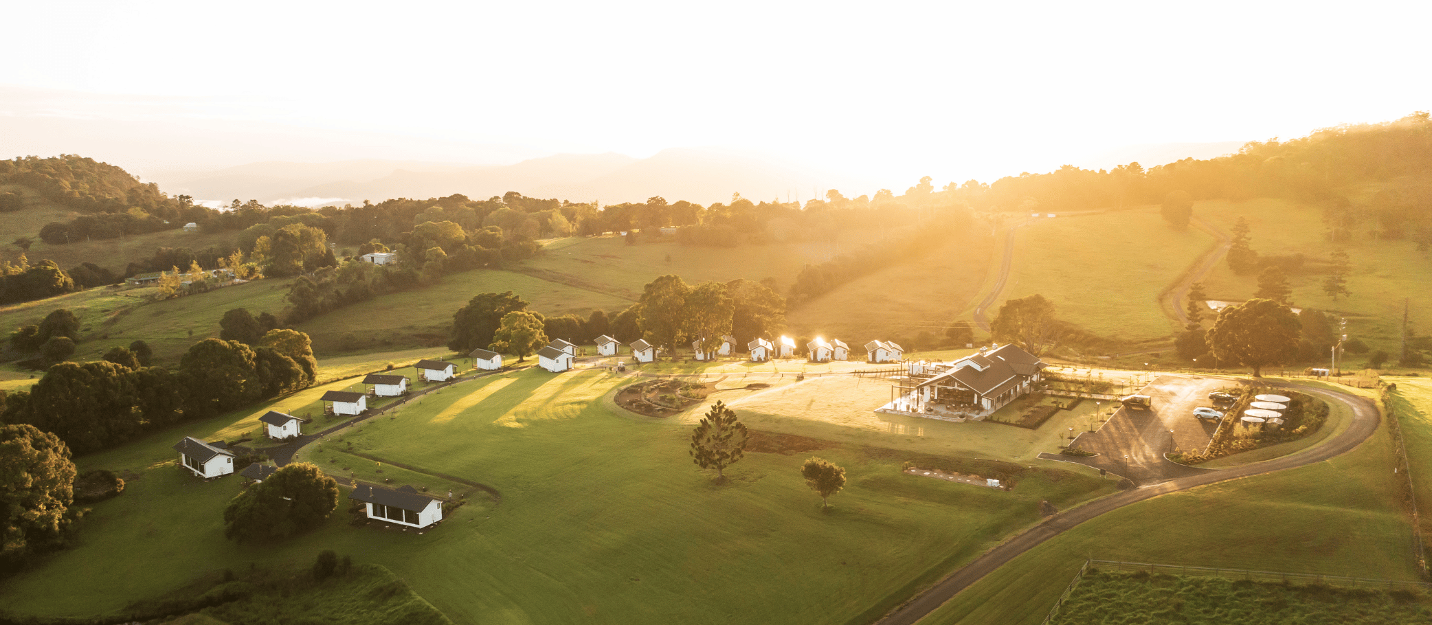 Aerial view of Beechmont Estate in the pristine Gold Coast Hinterland